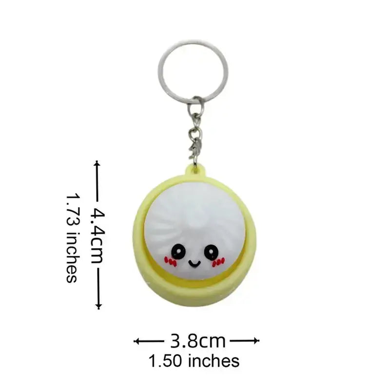 Squeeze Away Stress with the Light-Up Dumpling Fidget Keychain!