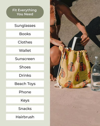 🏖️🏊‍♀️2‑in‑1 Convertible Beach Towel & Drawstring Backpack