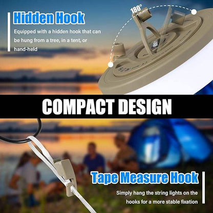 USB LED Camping String Light Waterproof Flexible Outdoor Decor Lamp