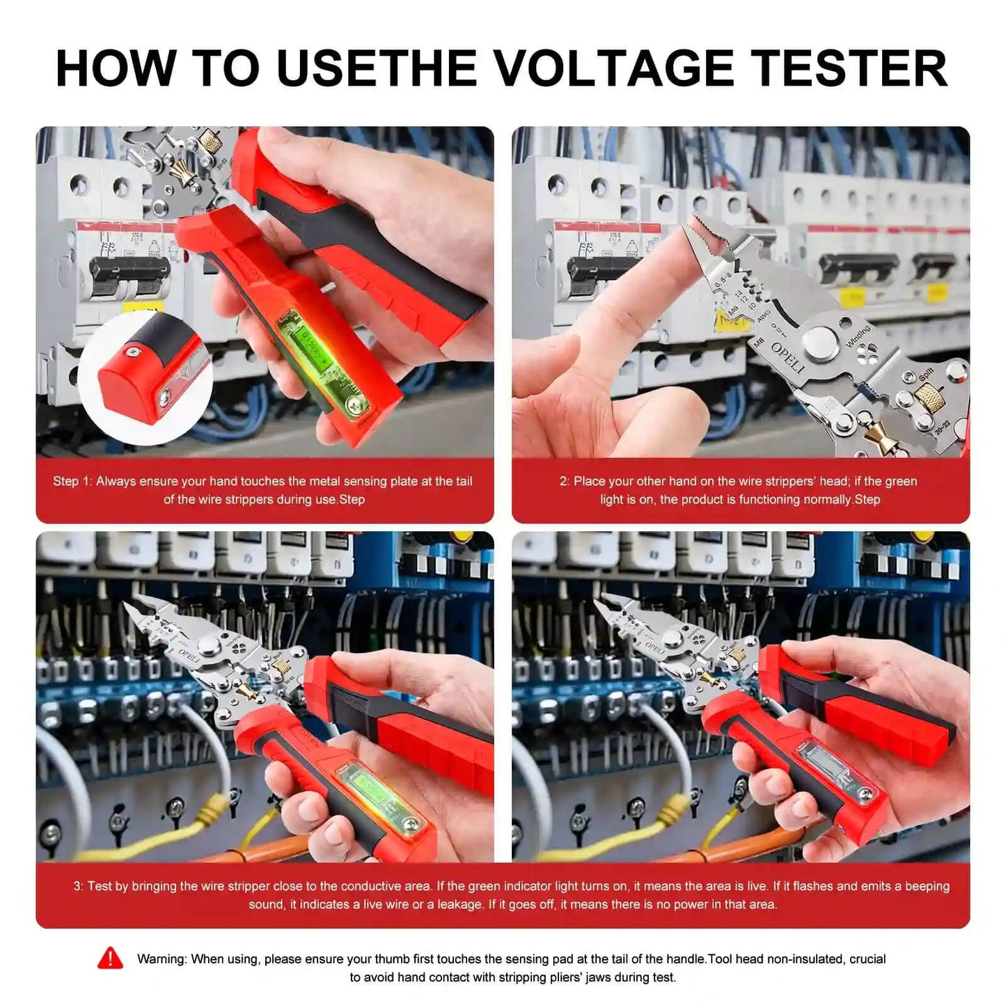 Rechargeable electrician wire stripper pliers