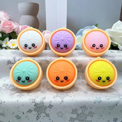 Squeeze Away Stress with the Light-Up Dumpling Fidget Keychain!