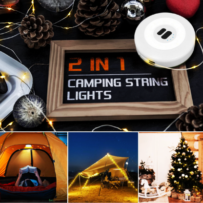 USB LED Camping String Light Waterproof Flexible Outdoor Decor Lamp