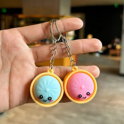 Squeeze Away Stress with the Light-Up Dumpling Fidget Keychain!