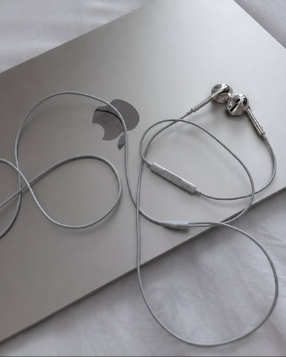 Wired Chrome Finish Earbuds, Plug & Play Zero Latency Stereo Earphones for Commute & Gaming