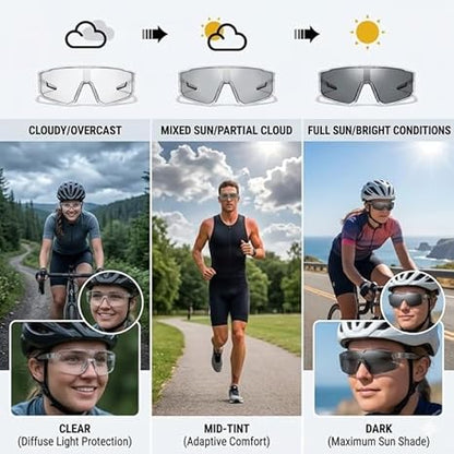 🕶One Lens, Any Light: Smart Adaptive Auto-Tinting HD Sunglasses