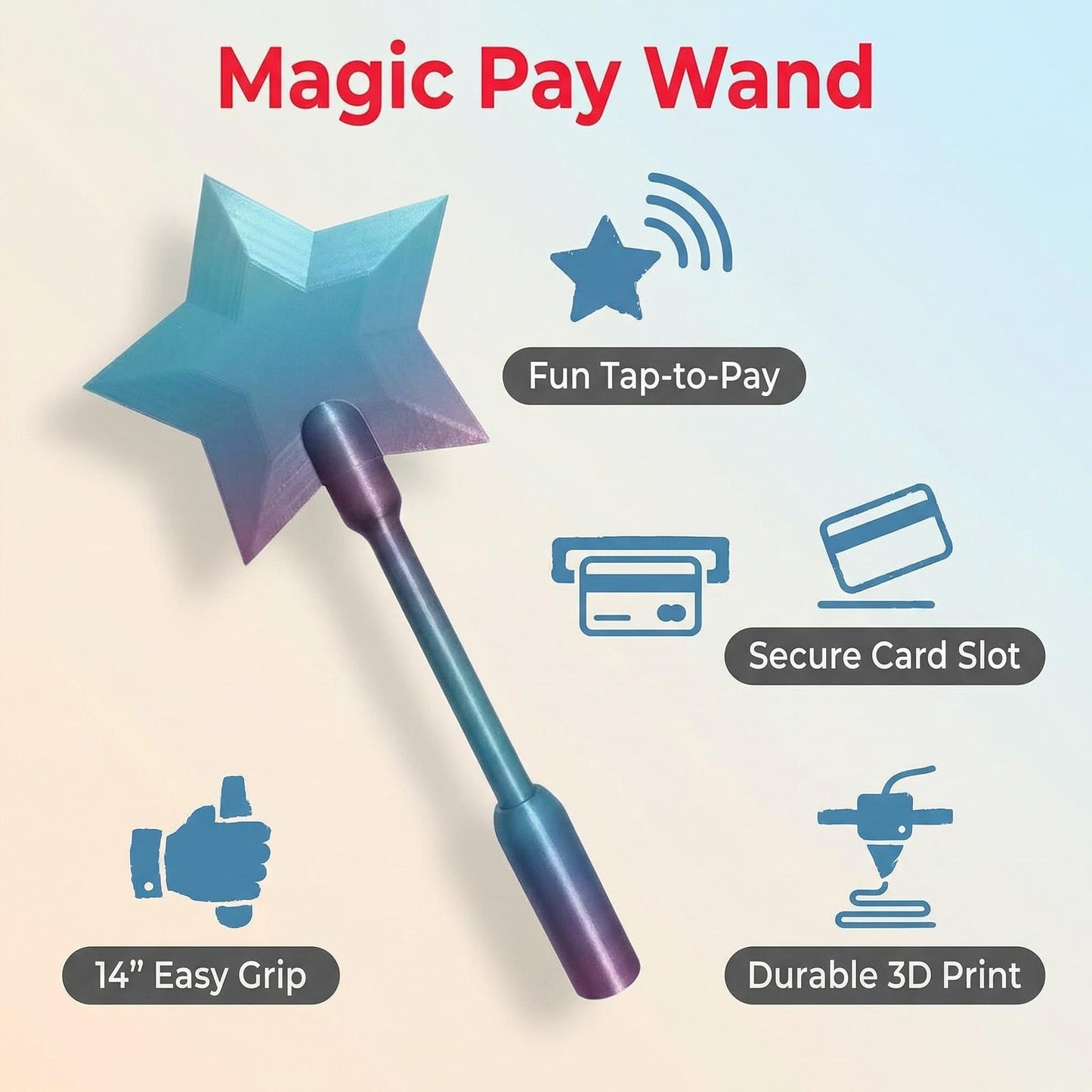 ✨Magic Fairy Wand, Tap to Pay Credit Card & Gift Card Holder