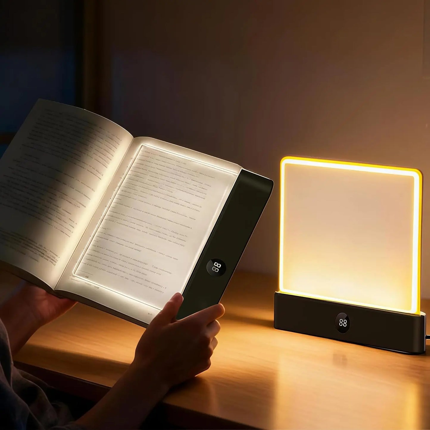 Rechargeable Dimmable LED Reading Light 3 Color Timed Off Desk Lamp