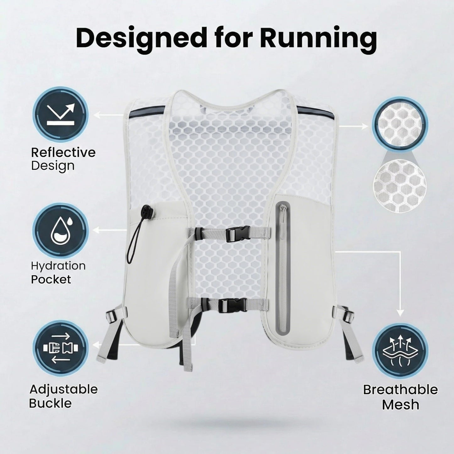 Running Hydration Vest Backpack Pack Marathoner Running Race Hydration for Trail Race, Hiking, Cycling, Climbing, Jogging