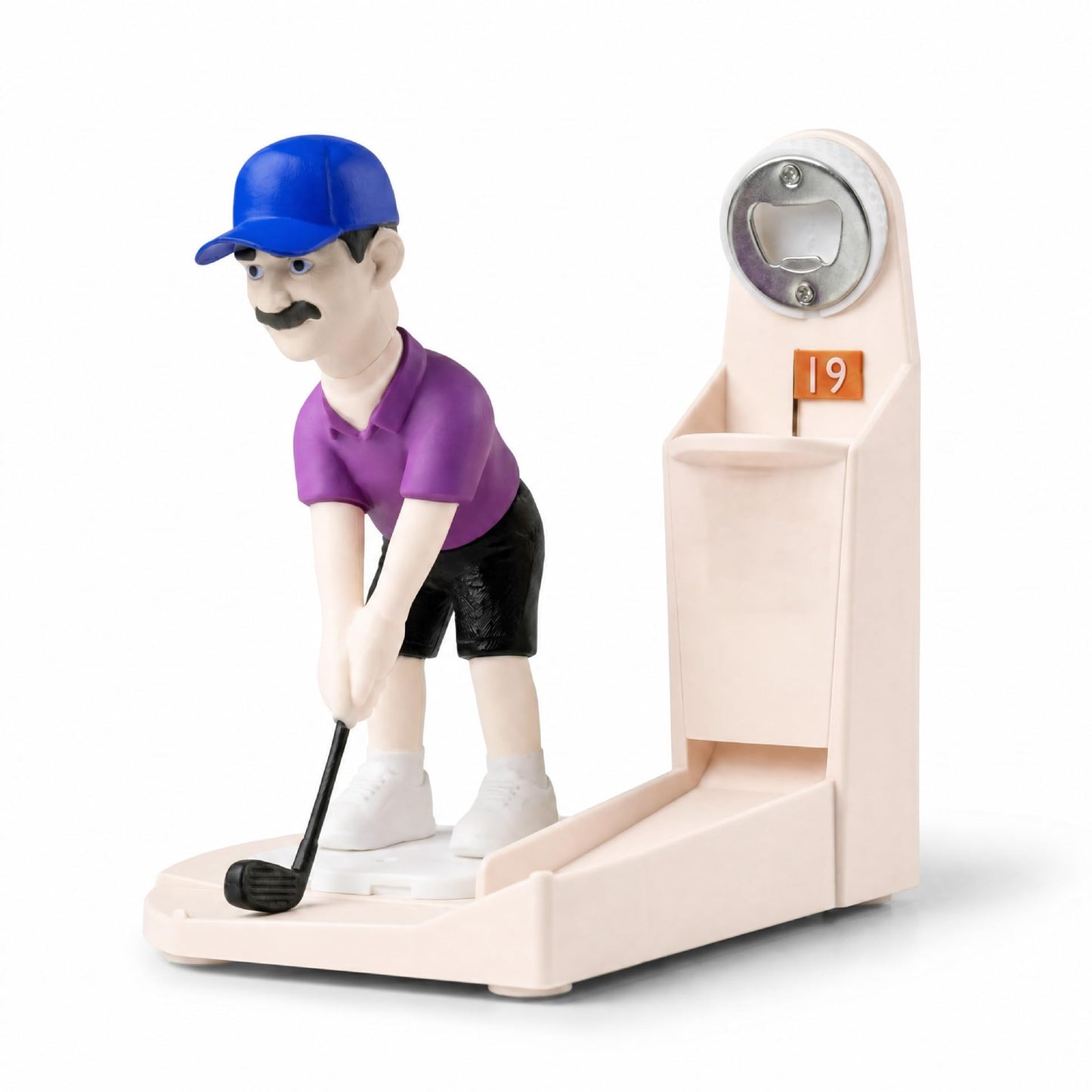 ⛳🍺✨Hook-It Harry Golfer Bottle Cap Launcher | Interactive Beer Opener, Funny Golf-Themed Novelty Gift for Golf Lovers, Party Bar Tool