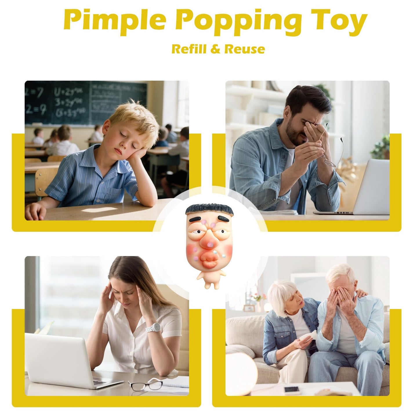 So satisfying! Pimple popper fidget toy for instant stress relief 😌