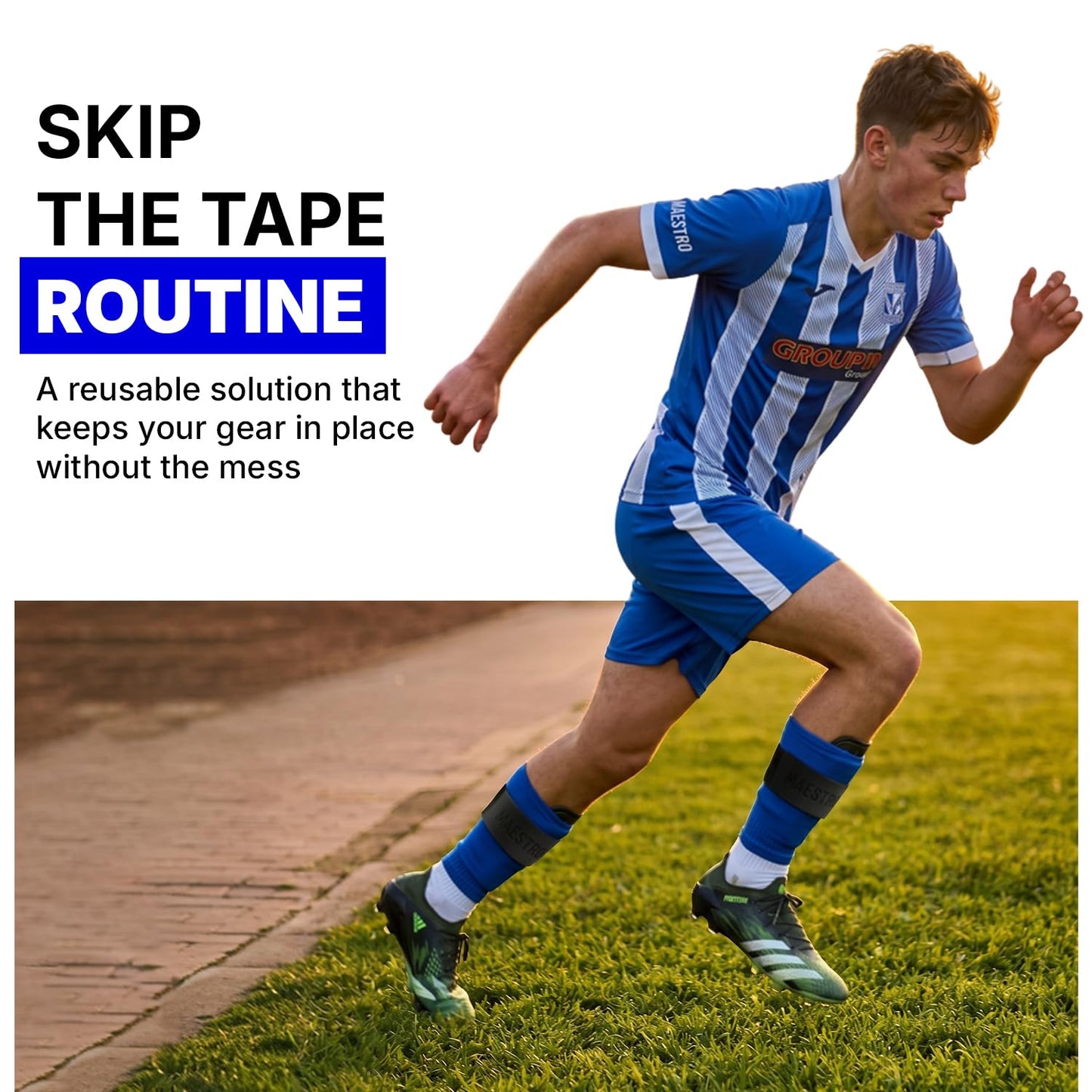 ⚽Silicone Soccer Shin Guard Straps – Light, Flexible, Non-Slip Leg Guards for All Ages, Fits Sleeves & Grip Socks