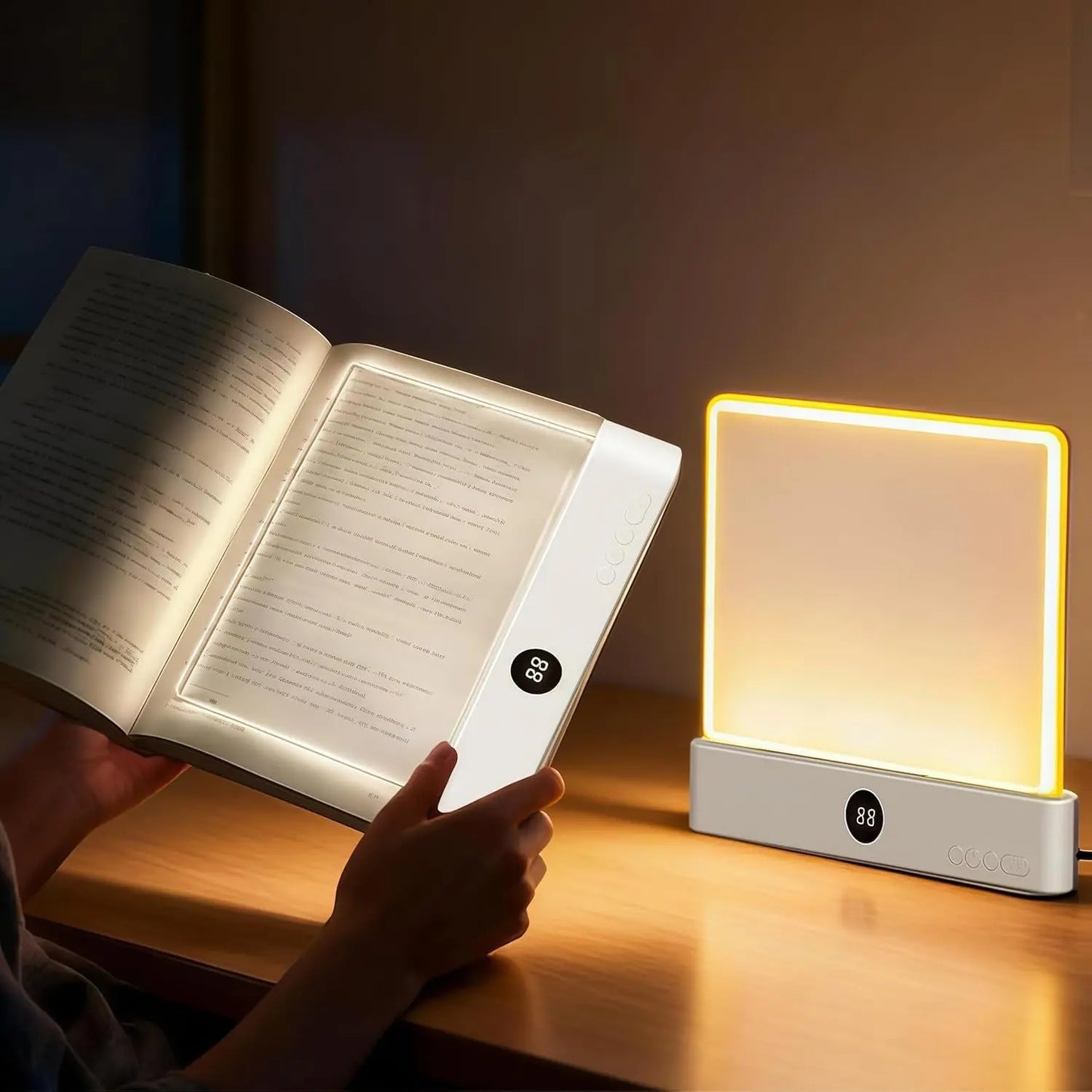 Rechargeable Dimmable LED Reading Light 3 Color Timed Off Desk Lamp